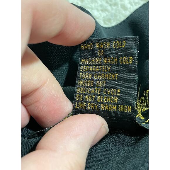 Bob Mackie Women's M Long Sleeve Top Printed Pull On Skirt 2 Pc Set Outfit Black - Picture 12 of 13